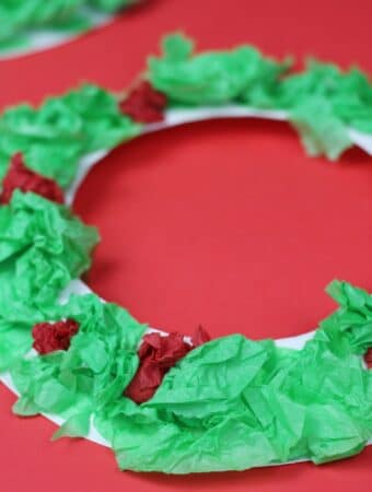paper plate wreath craft for toddlers
