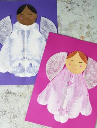 paint splat angel craft for kids to make