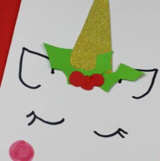 unicorn christmas card for kids to make