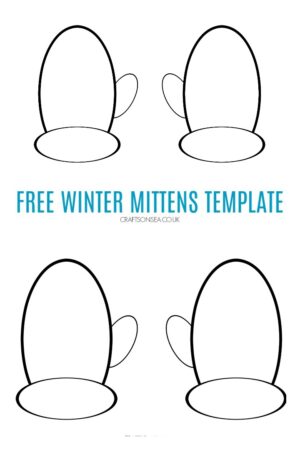 Free Mittens Template - Crafts on Sea