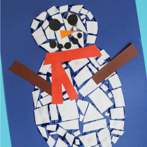 mosaic snowman