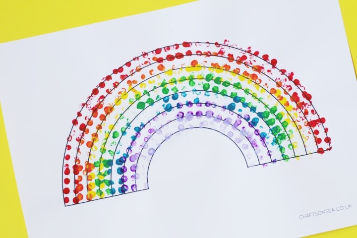 rainbow craft with free printable