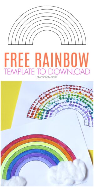 Free Rainbow Template (Printable PDF) - Crafts on Sea