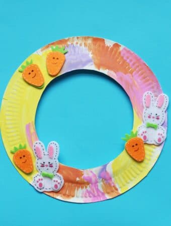 easter wreath craft for kids to make easy