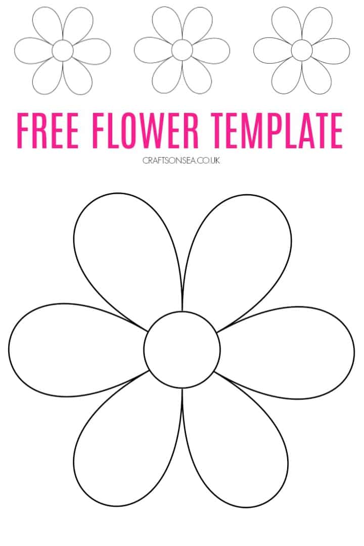 FREE Flower Template (Printable PDF) Crafts on Sea