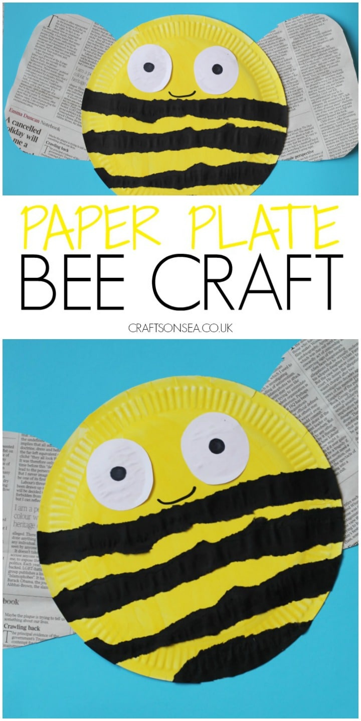 paper plate bee craft for kids