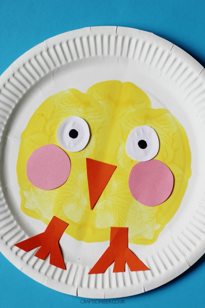 paper plate chick craft