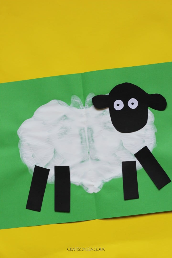 sheep craft preschool paint splat activity