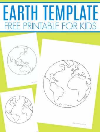 free printable earth template PDF with simple and detailed globe designs