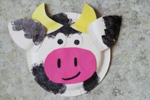 paper plate cow craft for kids