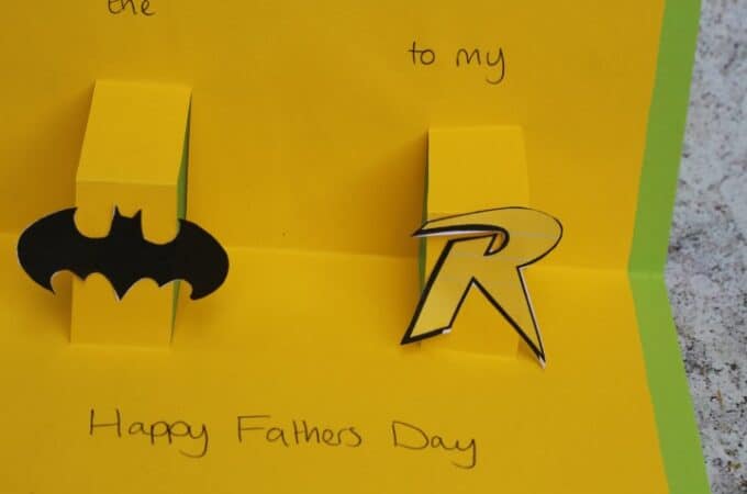 Pop Up Batman Fathers Day Card - Crafts on Sea