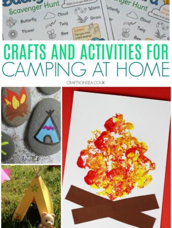 camping at home ideas for kids crafts and printable activities