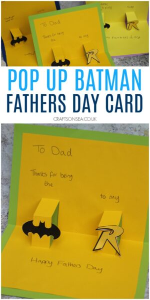 Pop Up Batman Fathers Day Card - Crafts on Sea