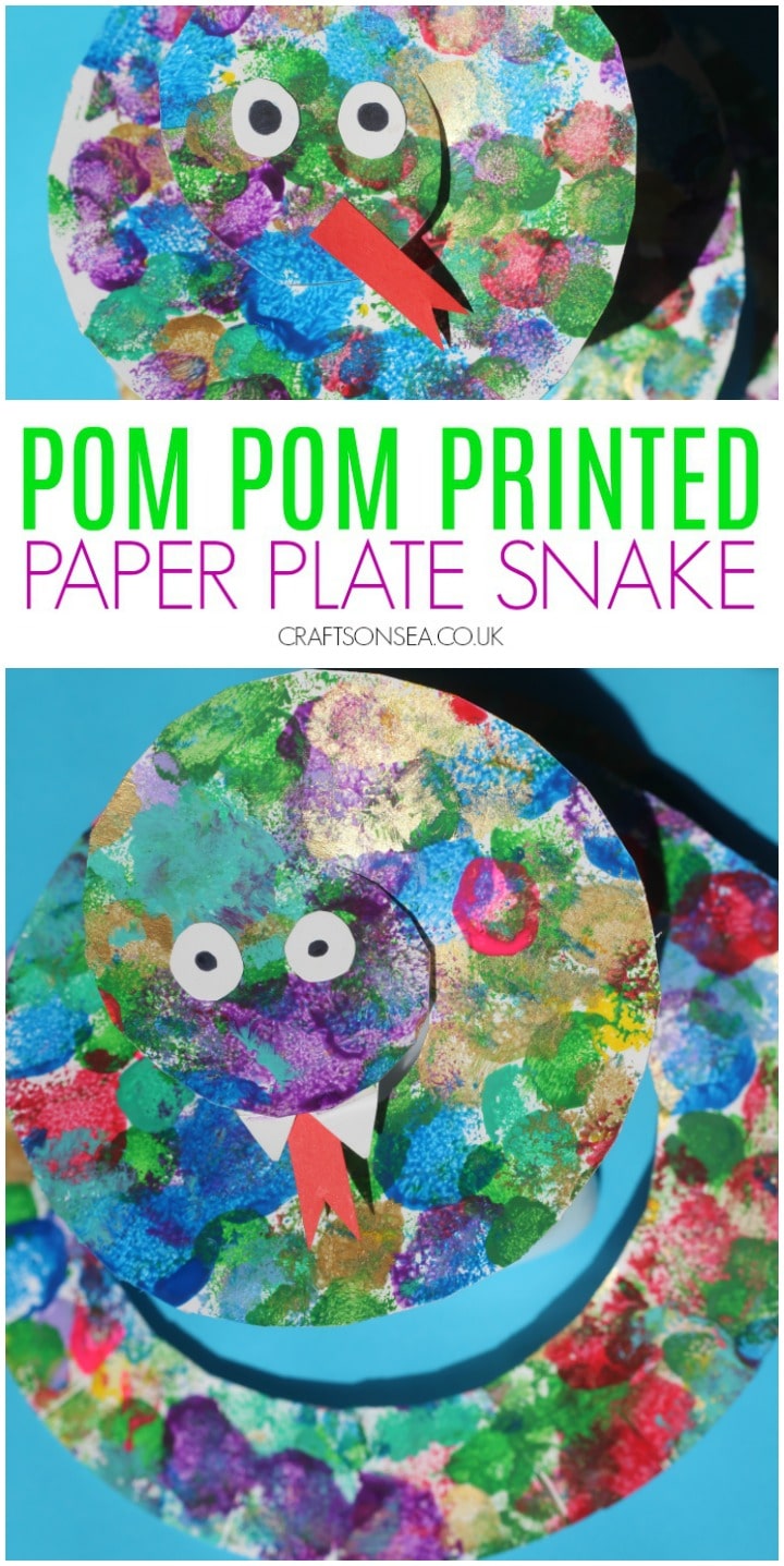paper plate snake craft activity for kids