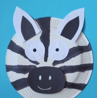 paper plate zebra easy craft for kids