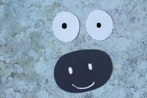 paper plate zebra nose eyes