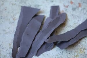 torn black paper for zebra craft