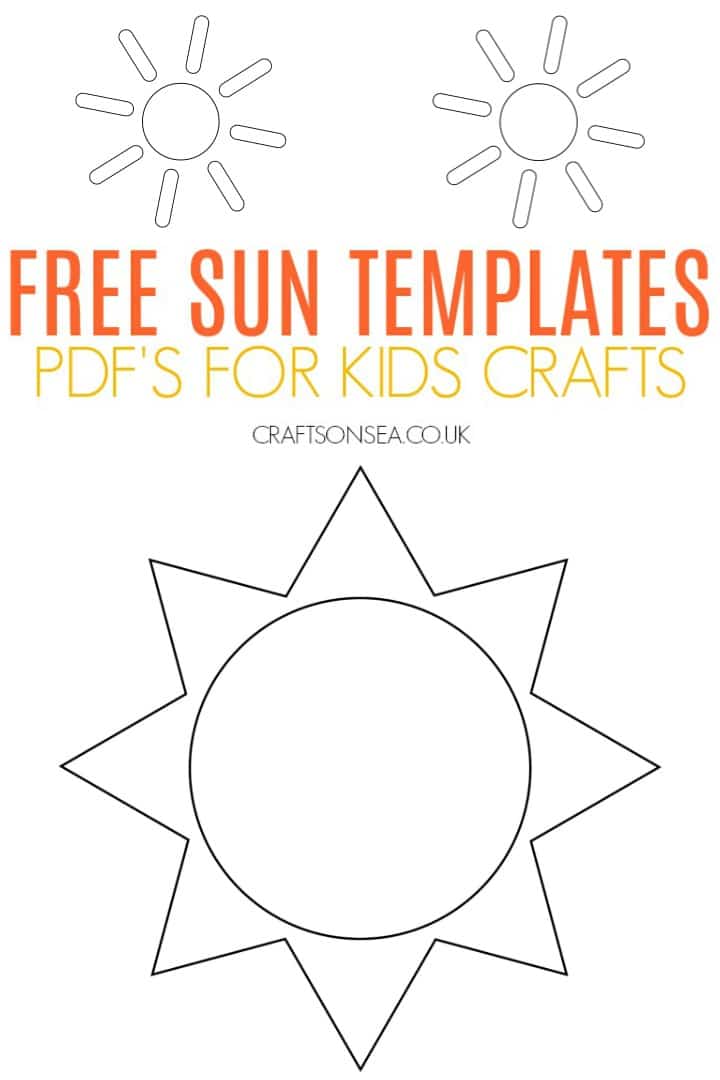 free sun templates for kids crafts PDF