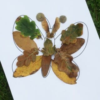 Butterfly fall leaf craft for kids
