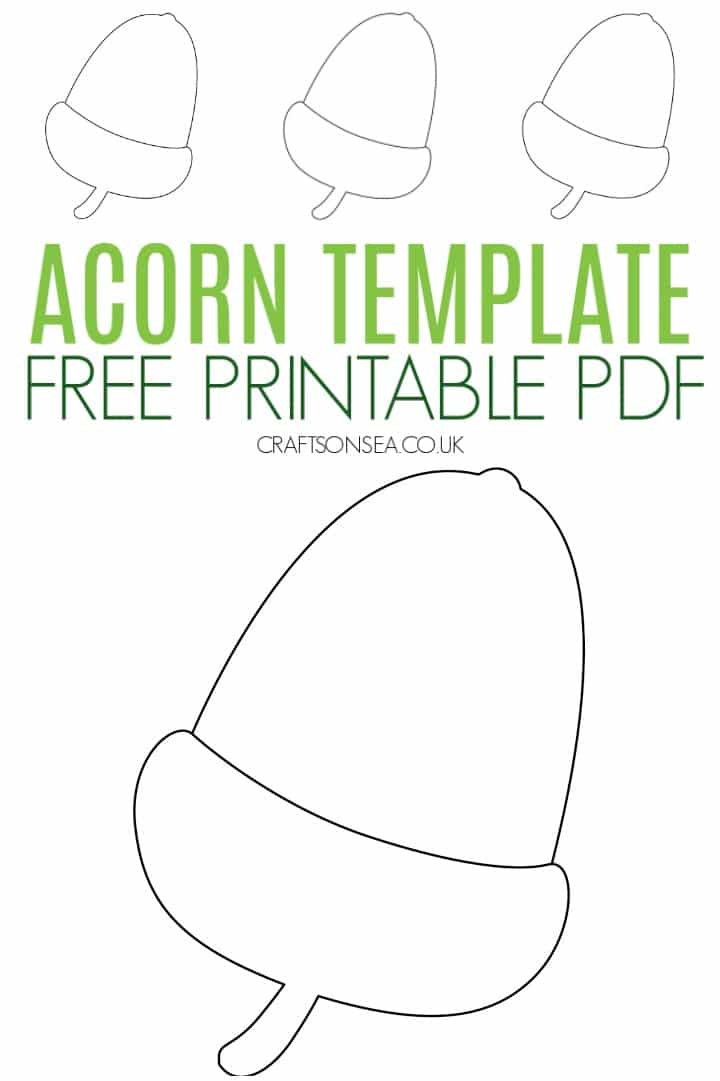 acorn template free printable PDF