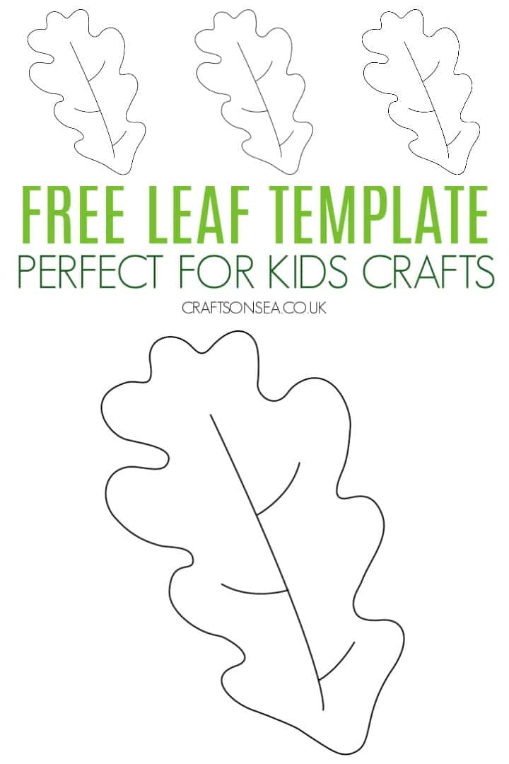 free leaf template printable template PDF for kids crafts