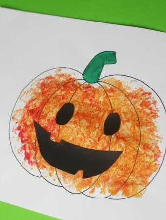 FOIL PAINTED PUMPKIN CRAFT FOR KIDS EASY