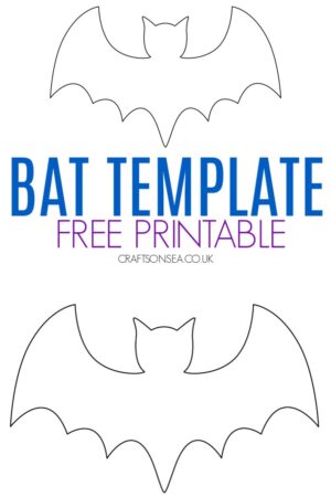 Bat Template: Free Printable PDF - Crafts on Sea
