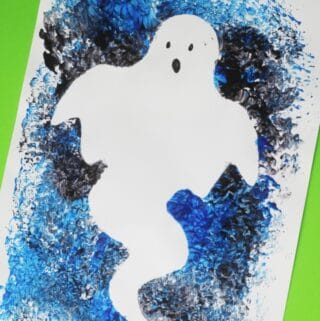 resist art ghost craft for kids