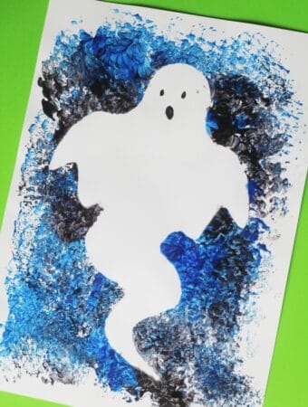 resist art ghost craft for kids