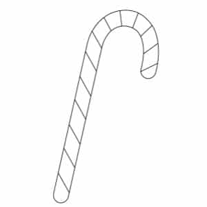 candy cane template 300