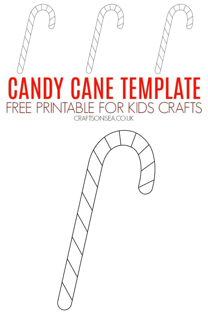 Candy Cane Template FREE Printable Crafts On Sea