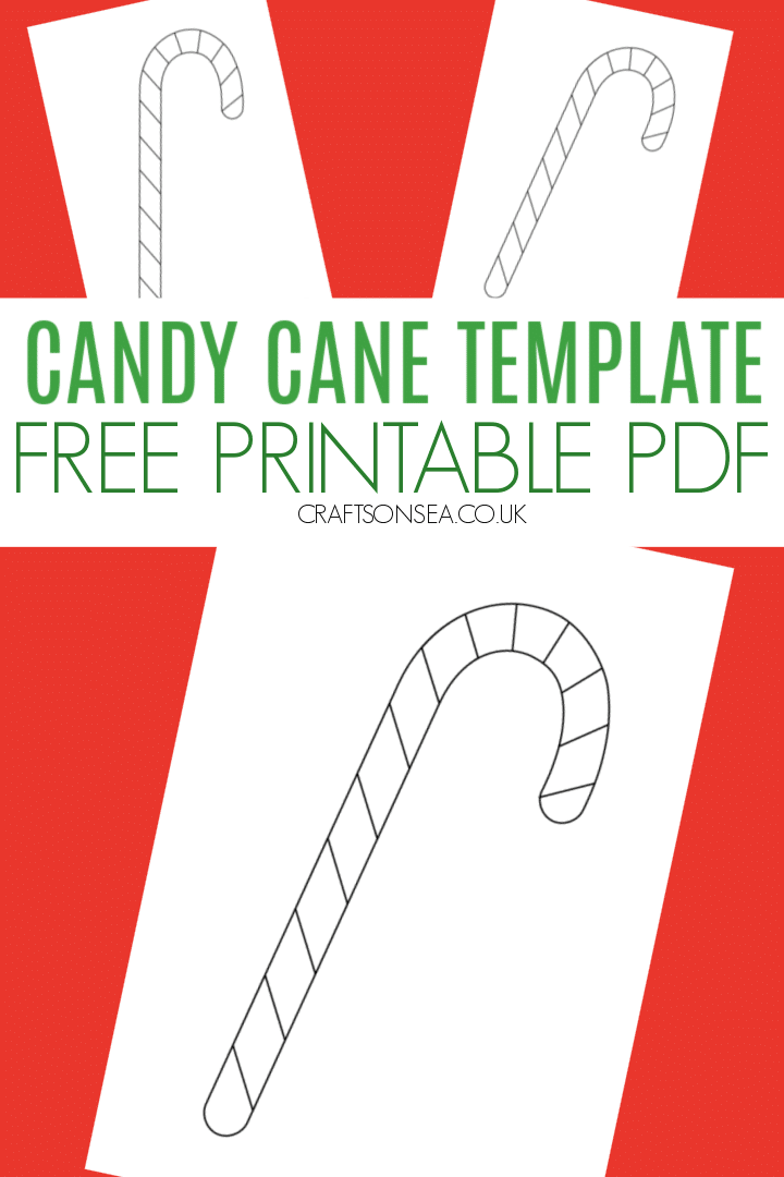 FREE Candy Cane Printable Template Crafts On Sea FREE Candy Cane Printable Template Crafts On Sea