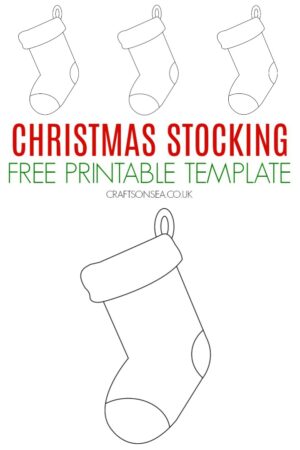 Christmas Stocking Template (FREE Printable PDF) - Crafts on Sea