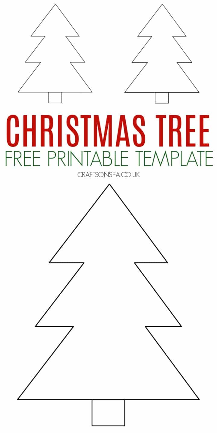 Christmas Tree Template (FREE printable) Crafts on Sea