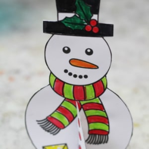 printable snowman card