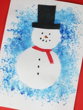 resist art snowman craft for kids