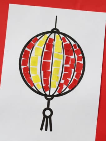 mosaic chinese lantern craft for kids