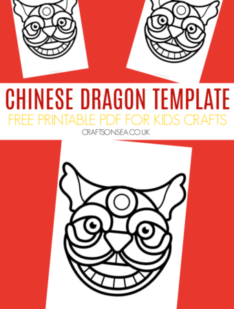 free printable chinese dragon template