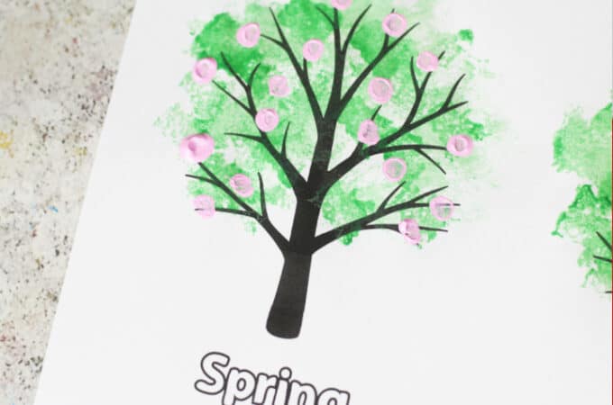 Four Seasons Tree Painting (FREE Printable) - Crafts on Sea