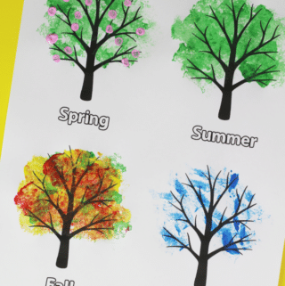 four seasons tree painting activity