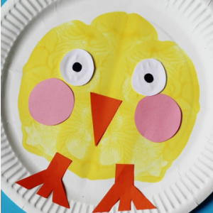 paper plate chick