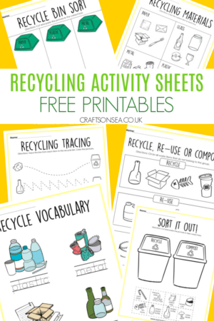 Recycling Activity Sheets for Kids (FREE Printable Worksheets) - Crafts ...