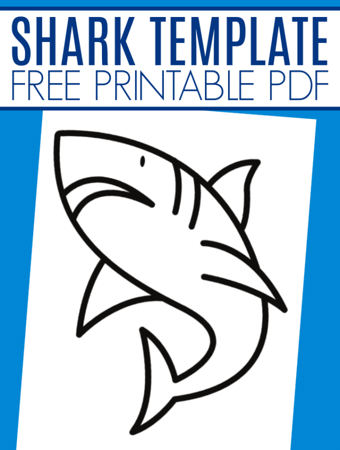 shark template printable