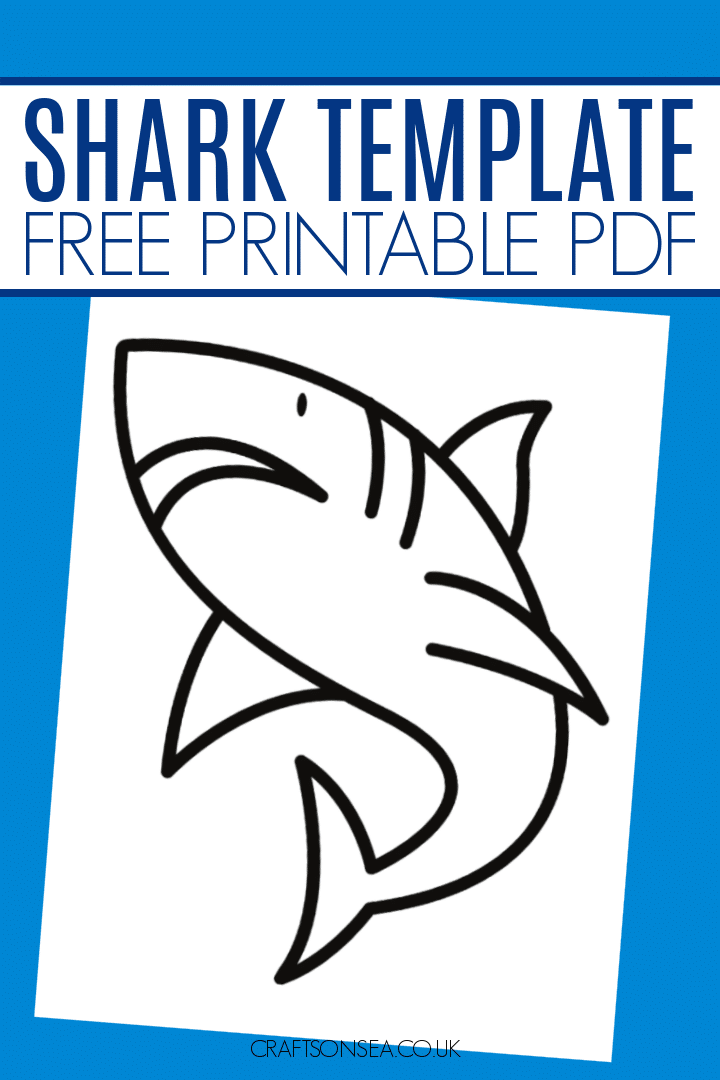 shark template printable