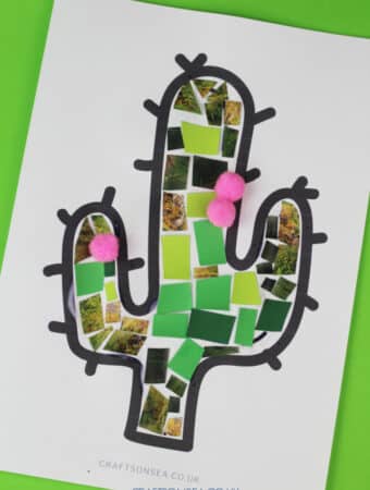mosaic cactus craft