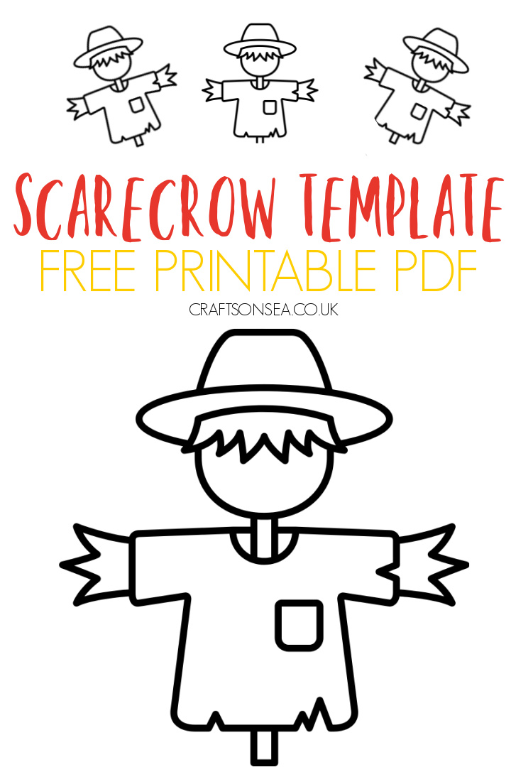 FREE Scarecrow Template (Printable PDF) Crafts on Sea