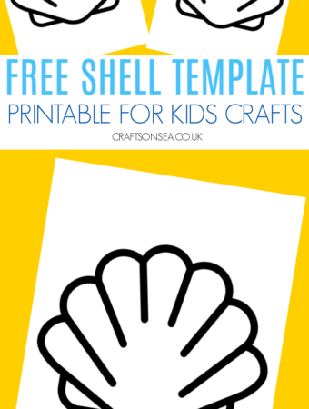 shell template printable pdf for kids crafts outline