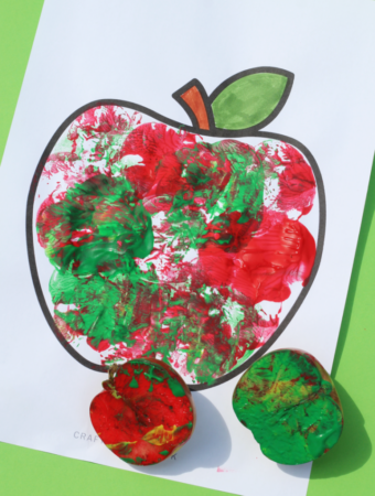 apple painting craft apple stamping