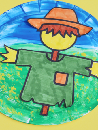 paper plate scarecrow craft for kids
