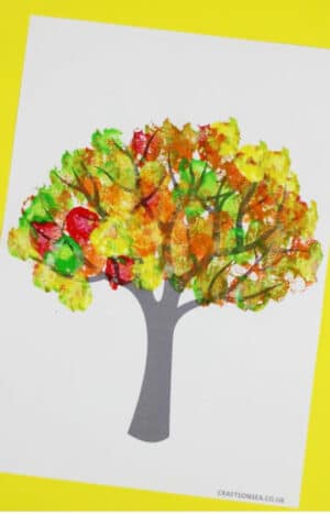 Fall Tree Painting Ideas for Kids (FREE TEMPLATE) - Crafts on Sea